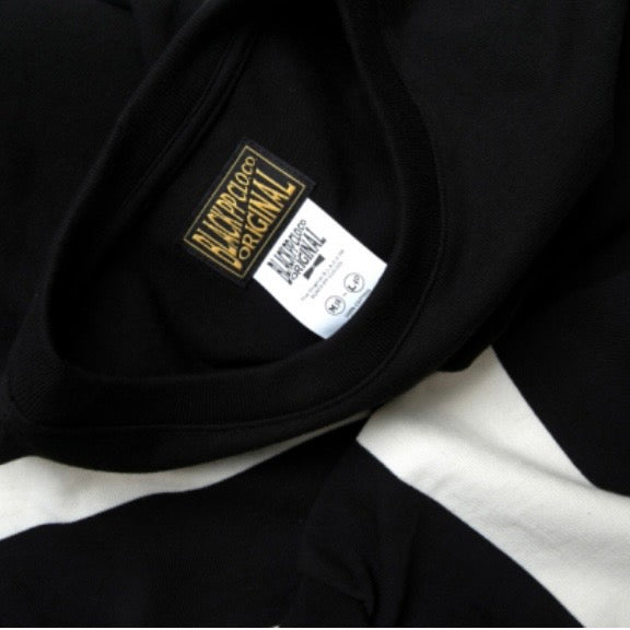 Black PP Striped Motorcycle Top