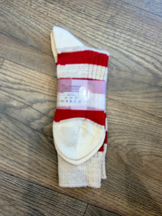 Thunder’s Love Natical turn socks sailor red