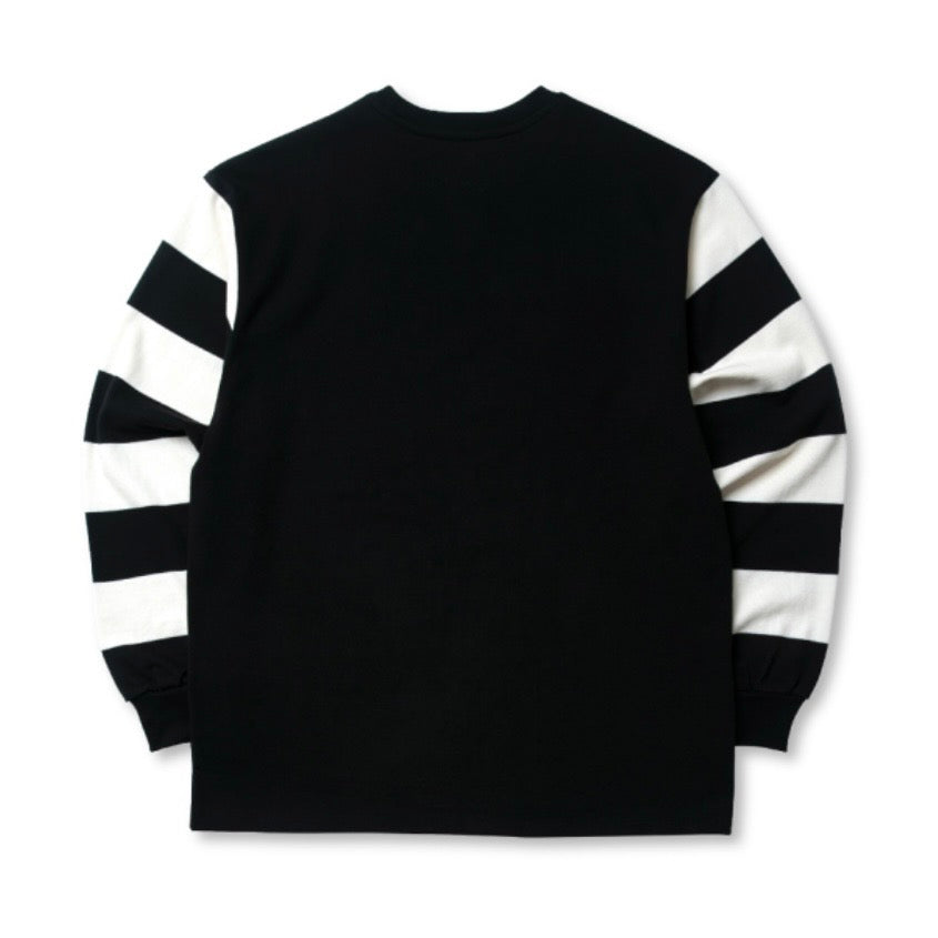 Black PP Striped Motorcycle Top