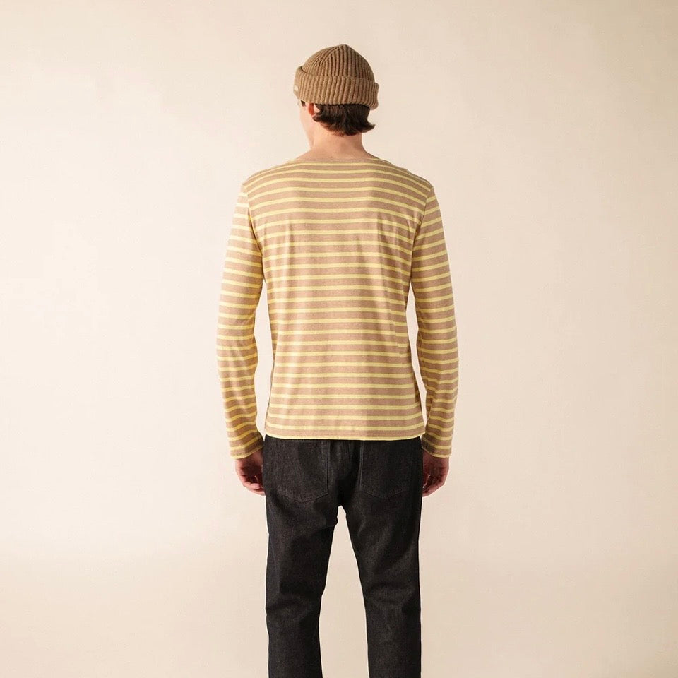 Saint James Minquiers Breton Striped Top beige Ch/Aube