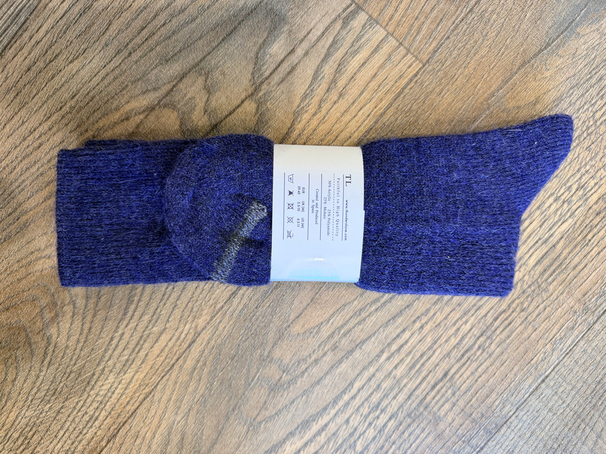 Thunder’s Love Mohair Wool socks blue