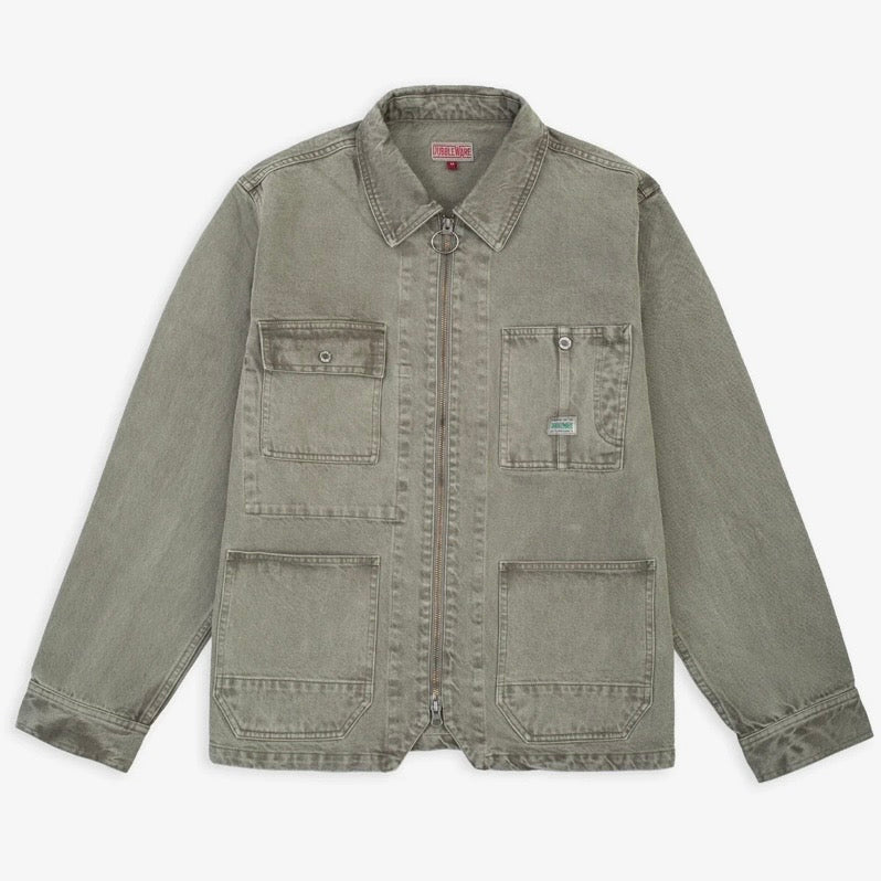 Dubbleware Zip Rider Chore Jacket - Olive Night