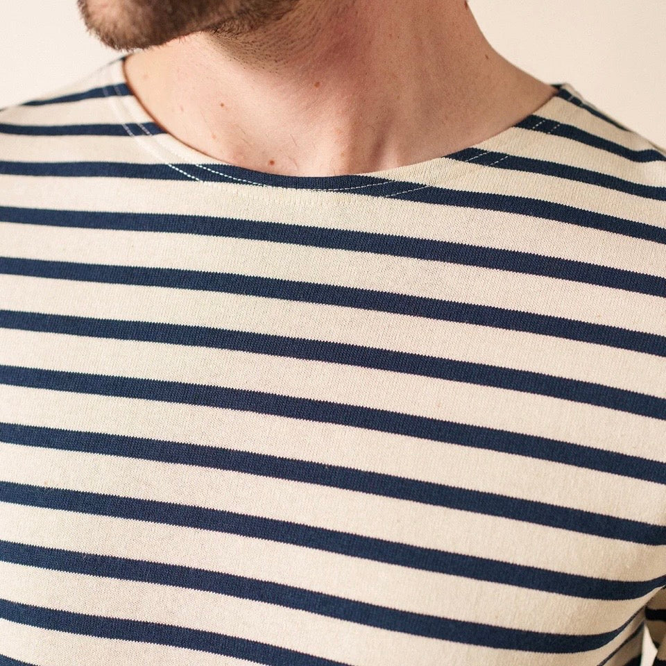 Saint James Meridian Breton Stripe Ecru/Marine