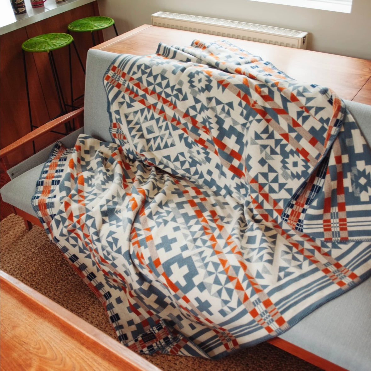 Pendleton jacquard napped-Blue Ridge wool blanket