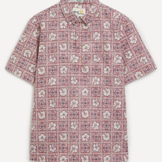 Reyn Spooner Pua Patchwork Pullover Shirt - Faded Ginger
