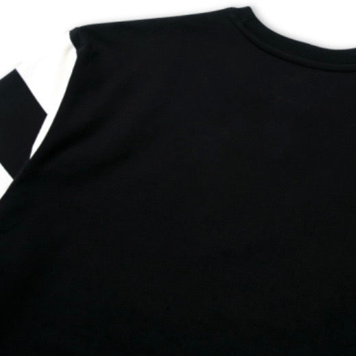 Black PP Striped Motorcycle Top