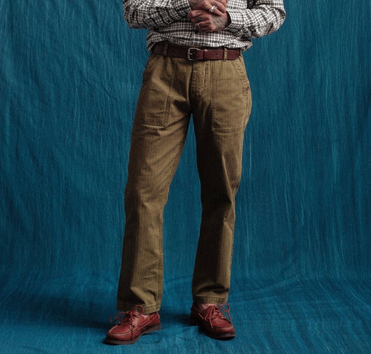 Dubbleware Herringbone Fatigue pants - green