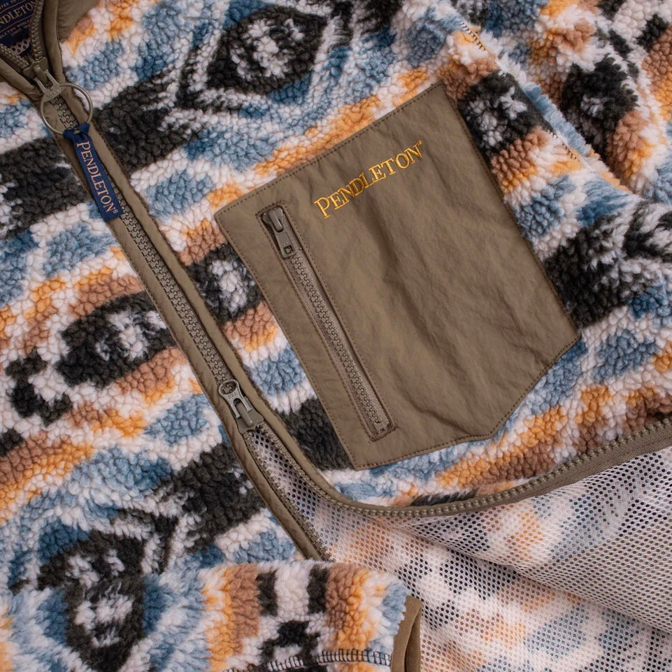 Pendleton Full Zip Fleece jacket- Abiquiu Sky