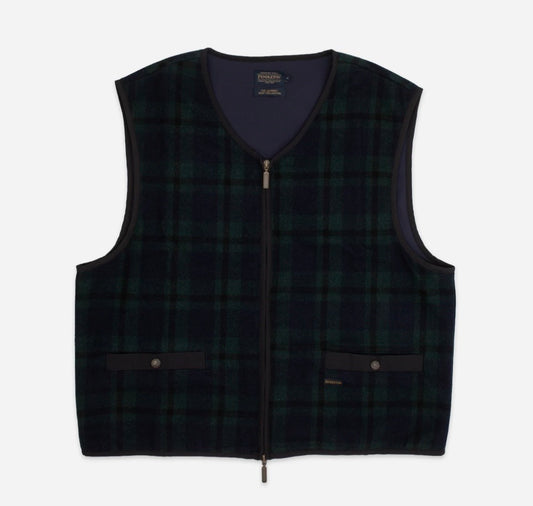 Pendleton wool zip vest - black watch
