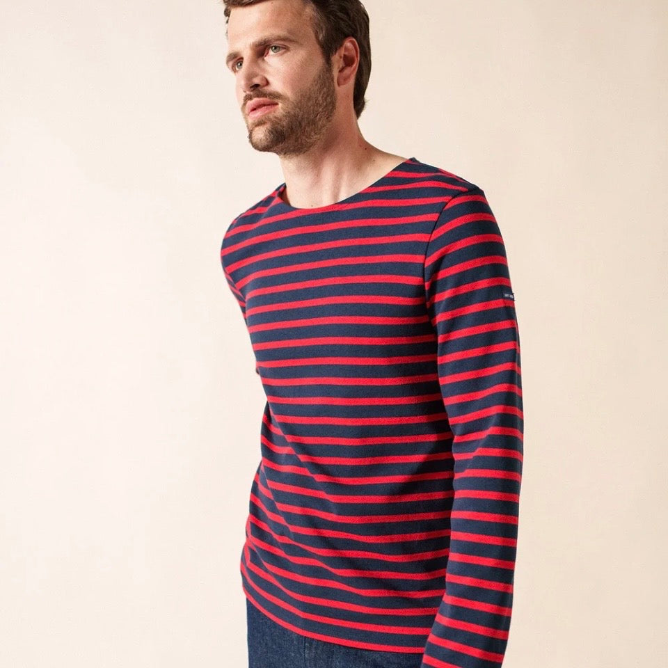 Saint James Meridian Breton Striped top Marine/Tulipe