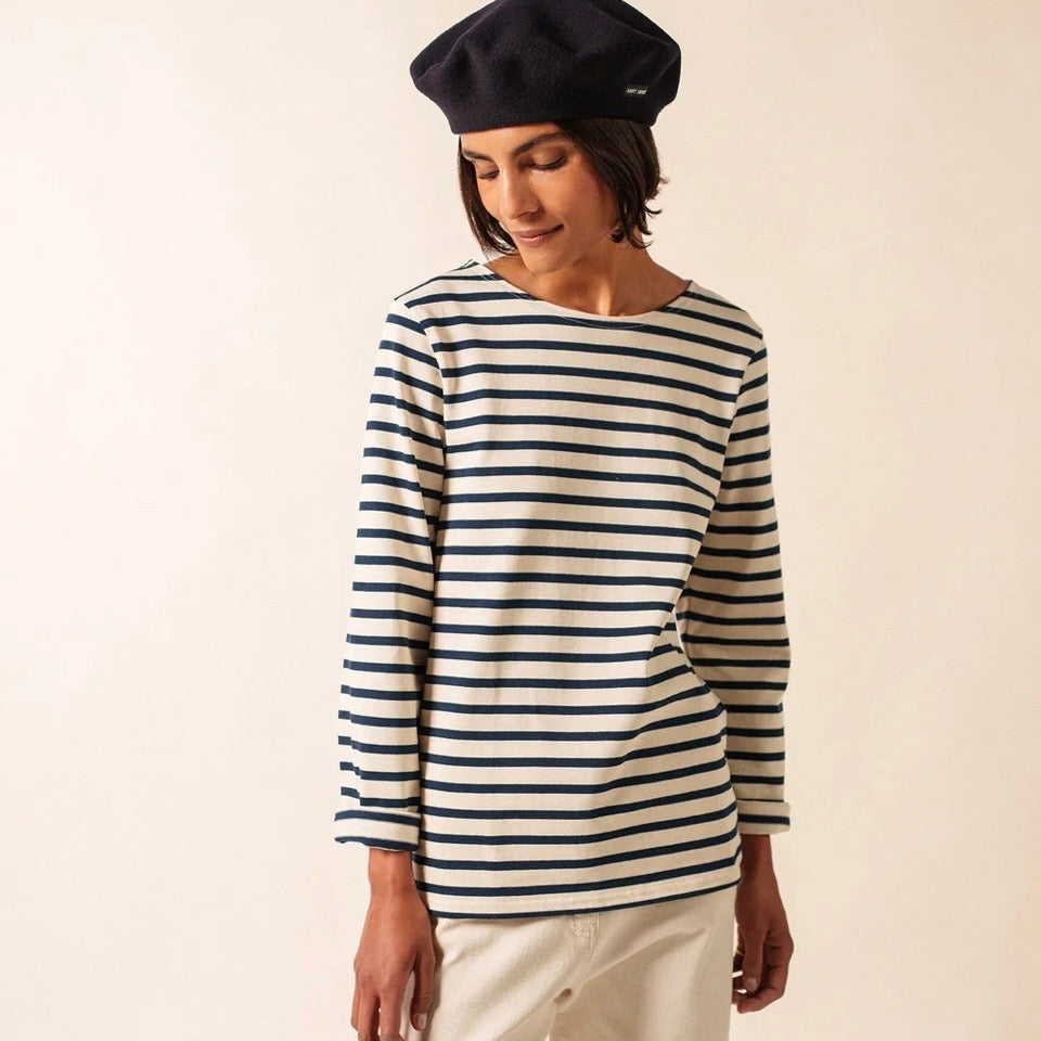 Saint James Meridian Breton Stripe Ecru/Marine