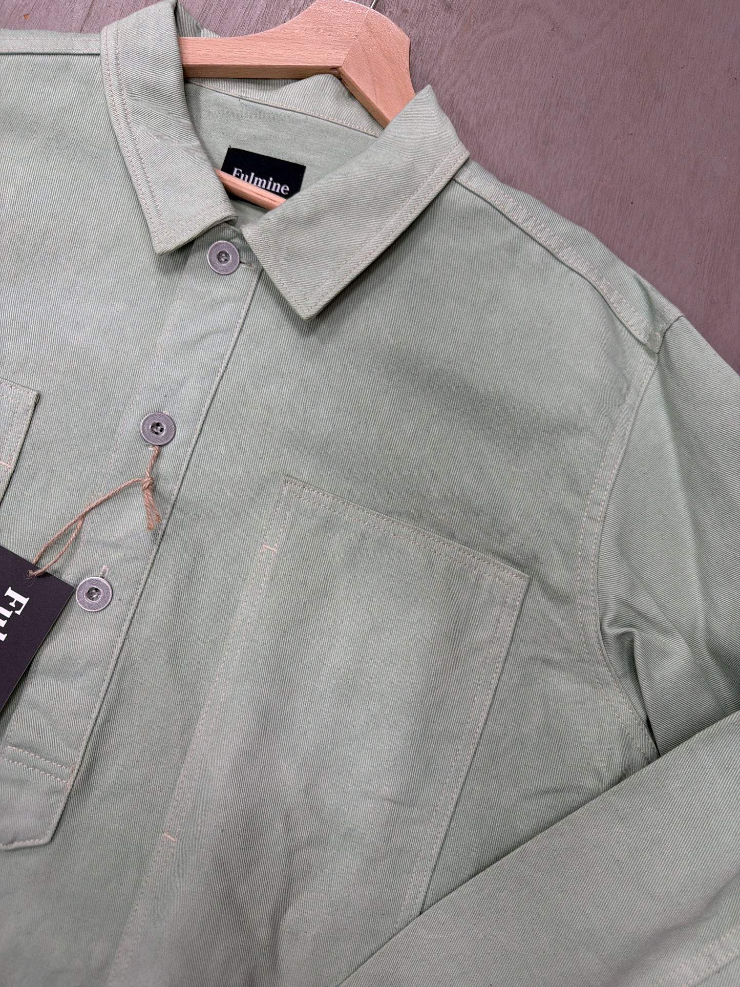Green Cotton Fulmine Pullover for spring, Heritage Clothing, Quality clothing and garments, Fulmine Yarm, Worldwide delivery