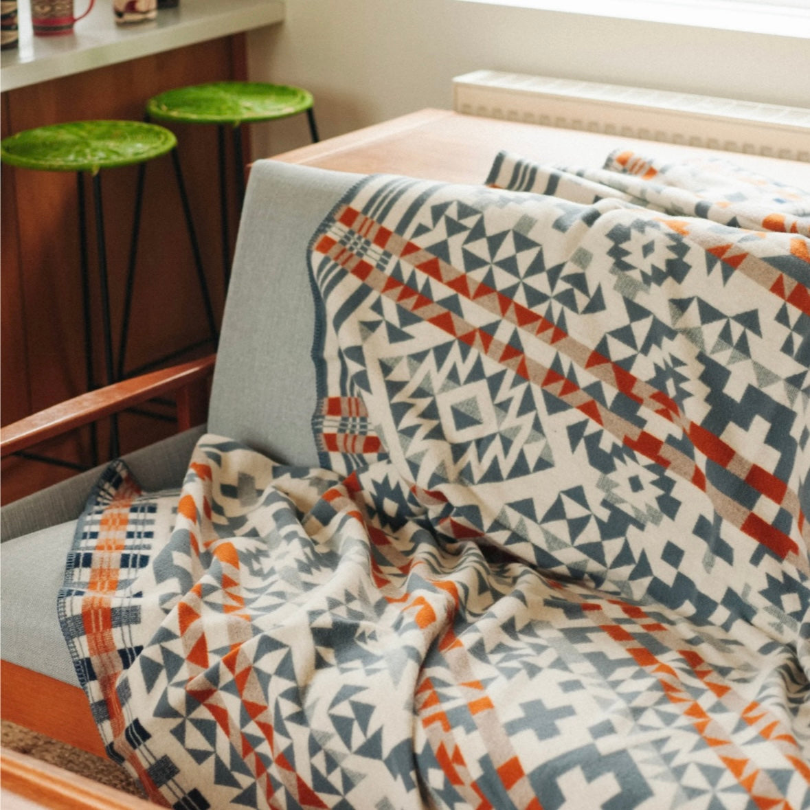 Pendleton jacquard napped-Blue Ridge wool blanket