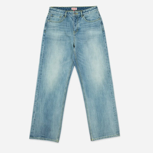 Dubbleware Selvedge denim work straight leg jeans - stonewash