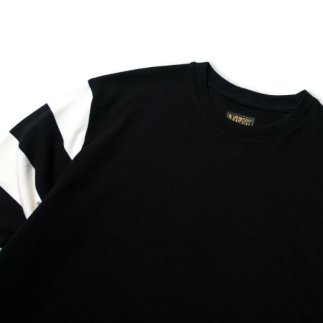 Black PP Striped Motorcycle Top