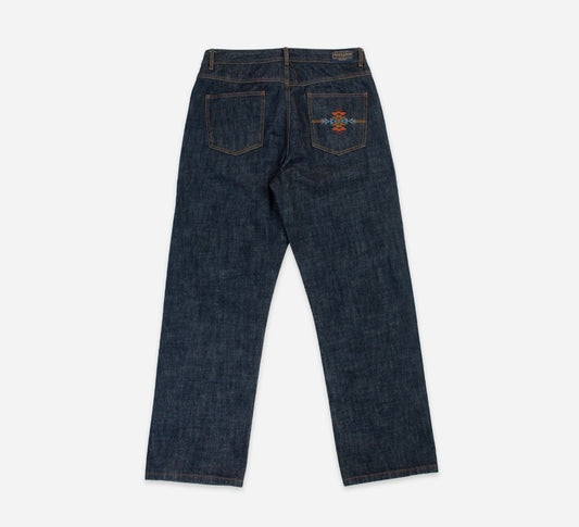 Pendleton Needlework Selvedge straight jeans one wash
