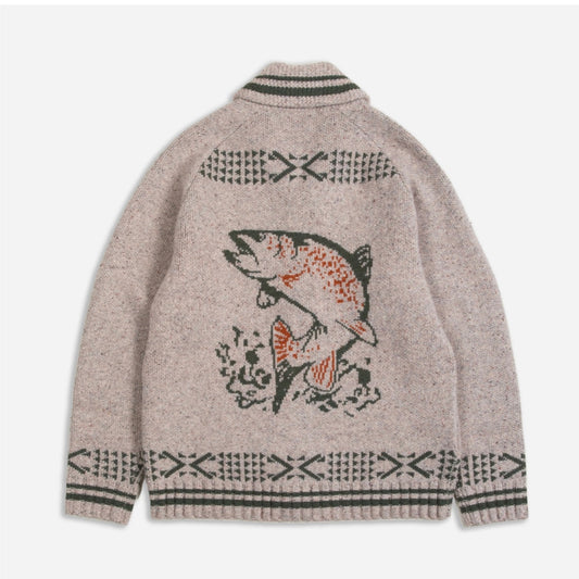 Pendleton Salmon Falls Zip Sweater -Oatmeal