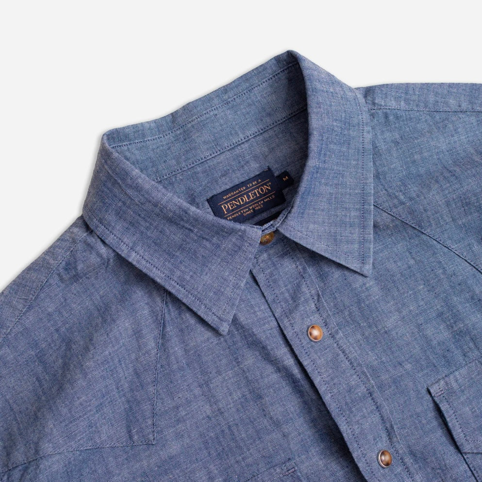 Pendleton Needlework Chandler Chambray Shirt - Indigo