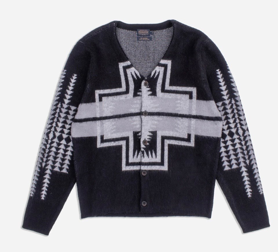 Pendleton Band Cardigan - black Harding