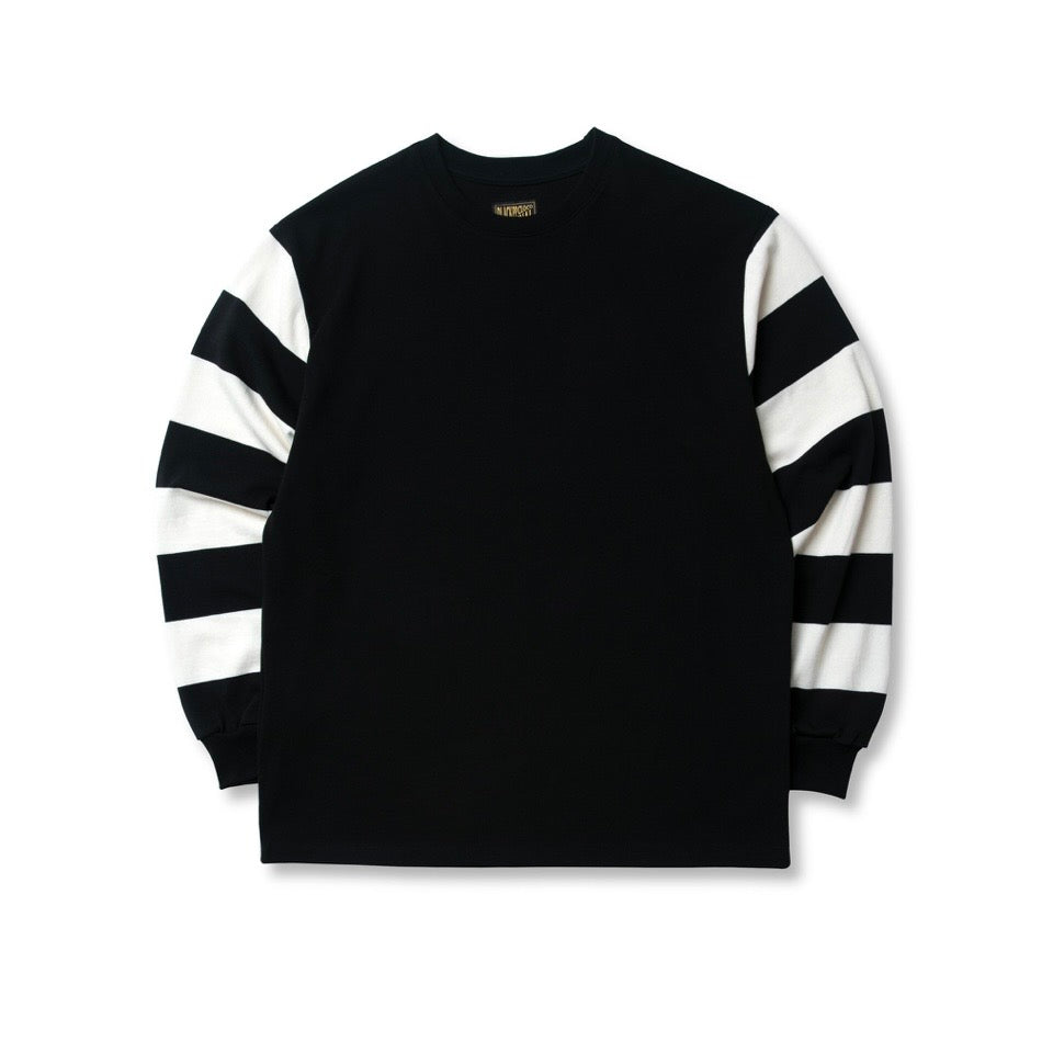 Black PP Striped Motorcycle Top