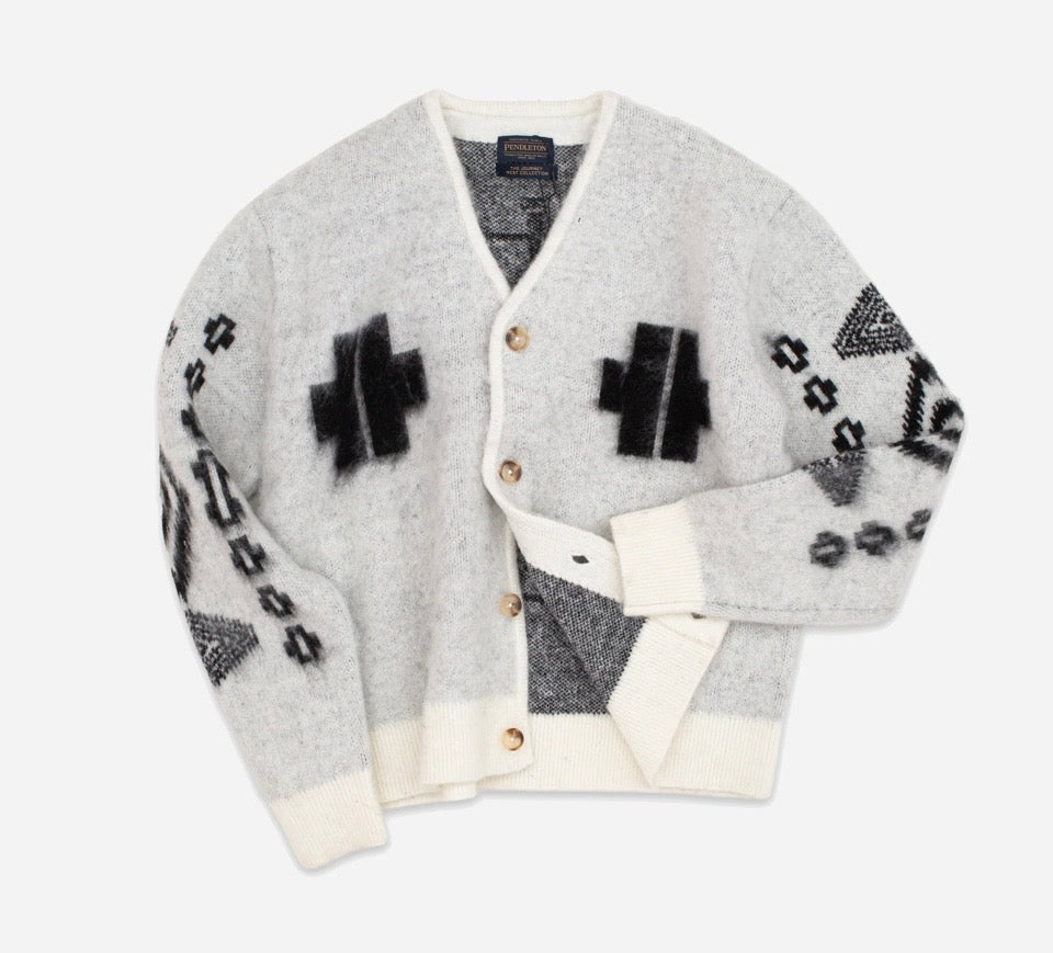 Pendleton Mohair cardigan - Los Ojos white