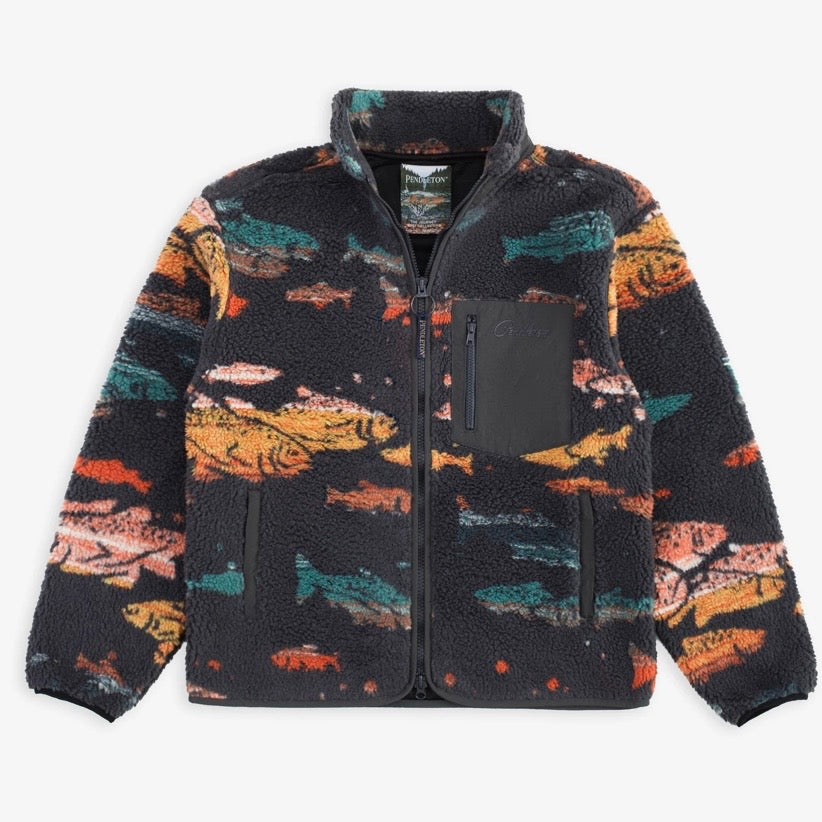 Pendleton jacquard fleece - salmon falls grey