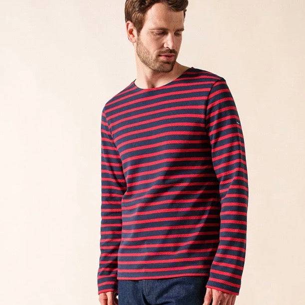 Saint James Meridian Breton Striped top Marine/Tulipe