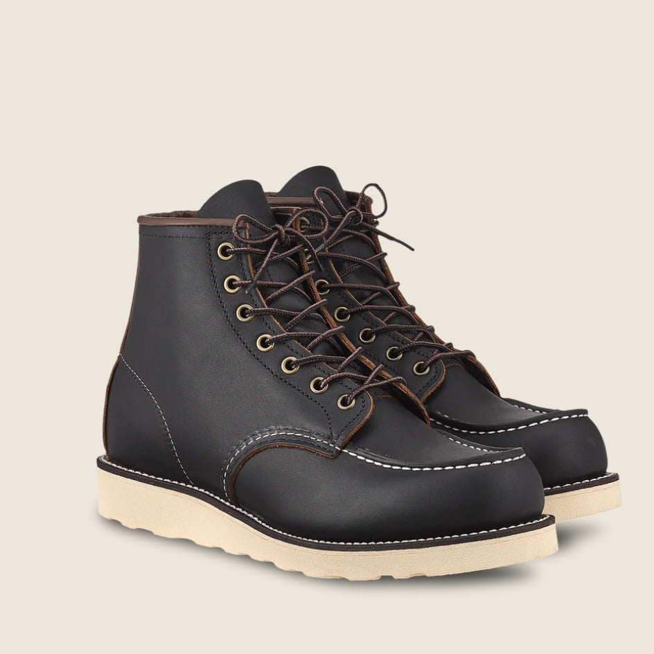 Red Wing Classic Moc Toe Black Prairie Leather 8849