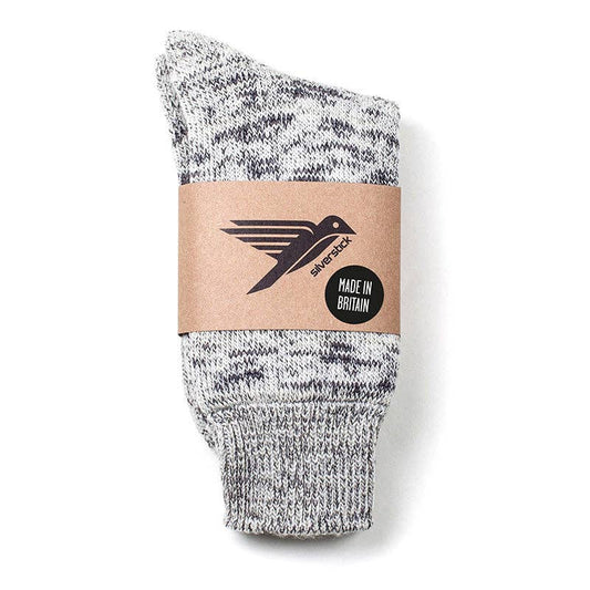 Happy Hiking Wool Sock: Dove Marl / 8-10