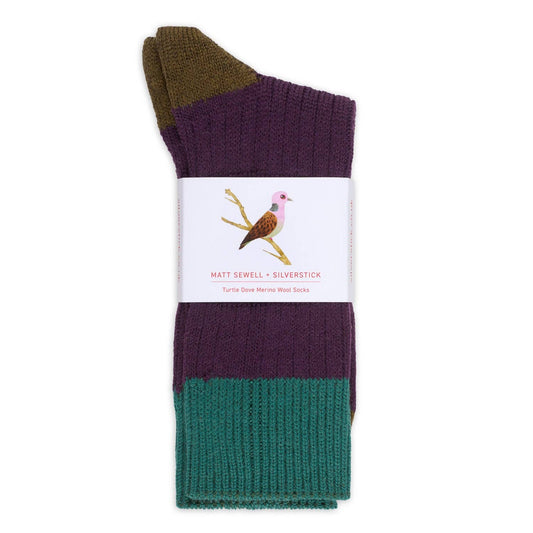 Matt sewell turtle dove merino sock: Turtle dove / 8-10